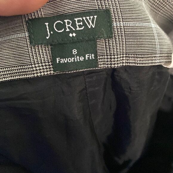 J. Crew Factory Plaid Trouser Pants Grey Baby Blue and black Favorite Fit - Picture 10 of 12